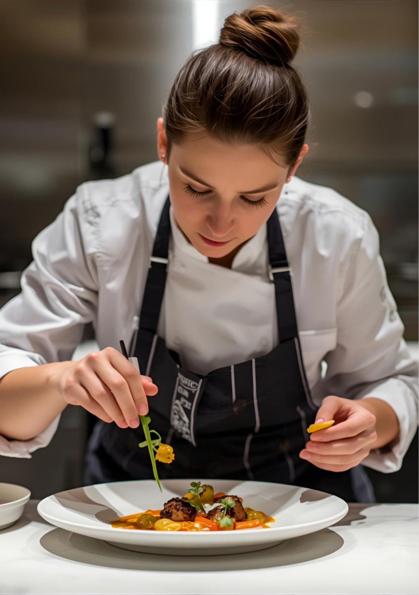 Chef a empratar com ingredientes gourmet CoolChoice