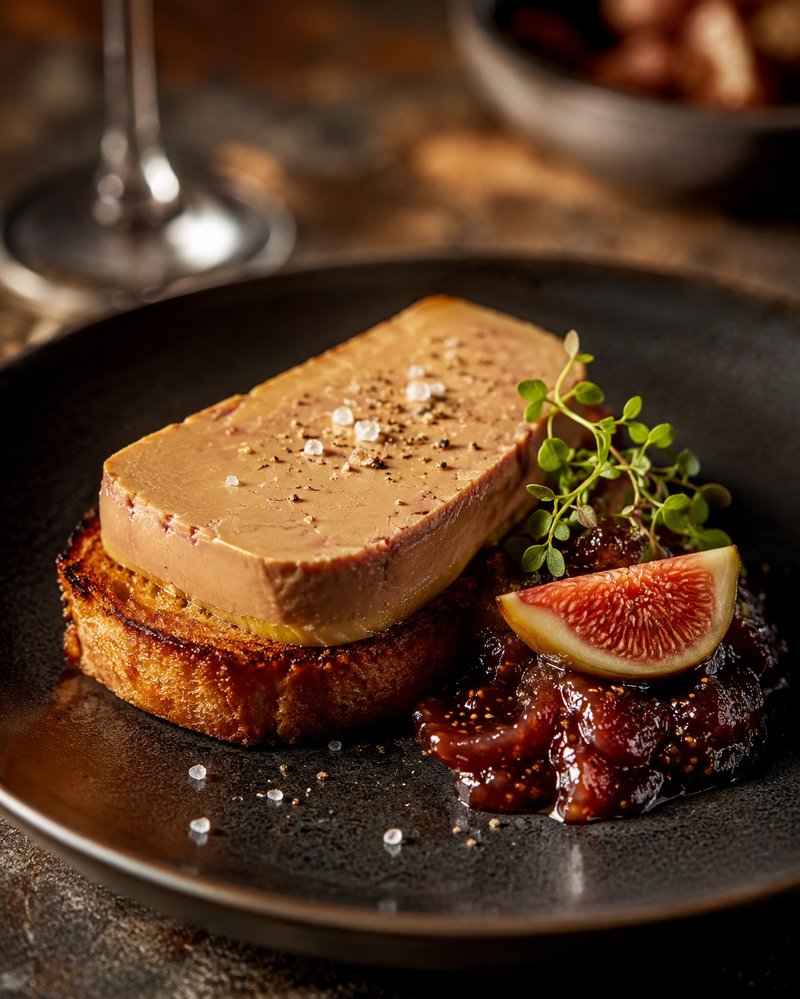 Foie gras de pato em brioche tostado com compota de figo - Coolchoice Algarve