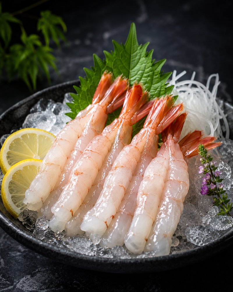 Camarão para sushi premium - Nobashi e Ama Ebi sobre gelo - Coolchoice Algarve